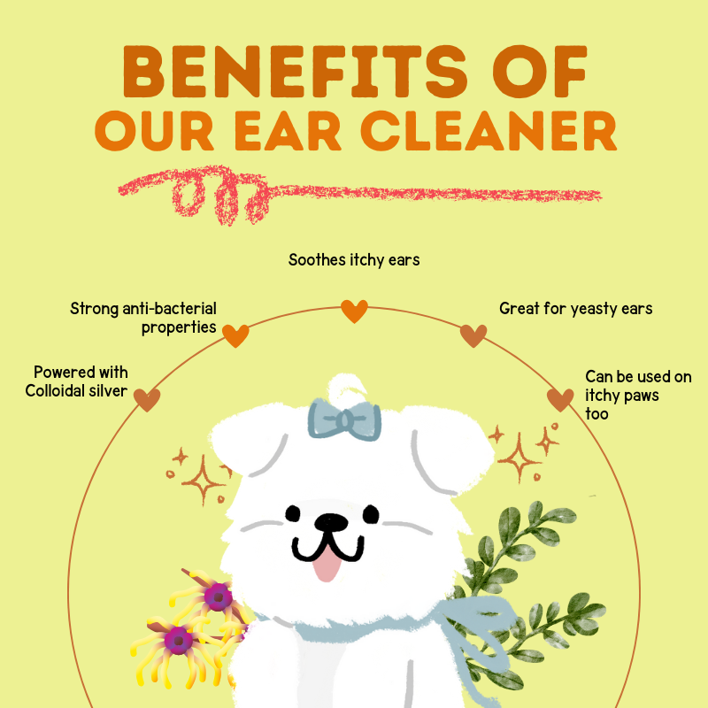 Organic Ear Cleaner for Dogs - Gentle, Natural Relief for Healthy Ears