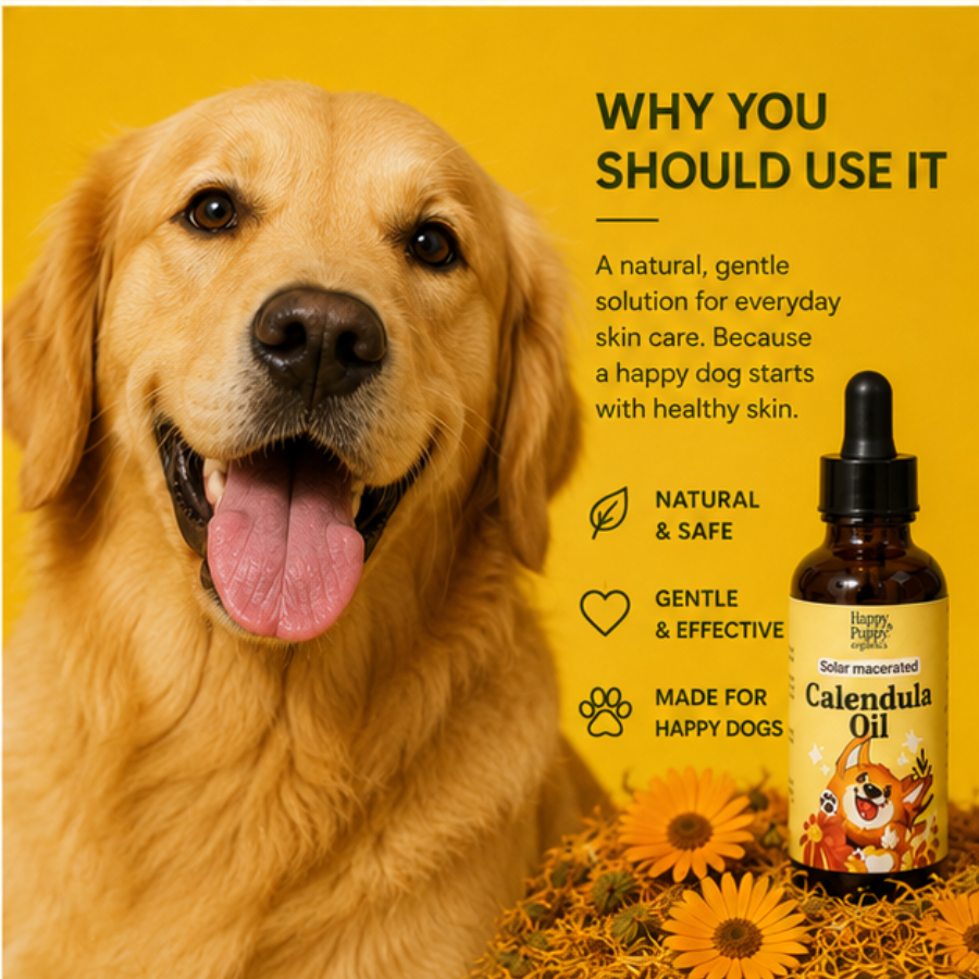 Solar Macerated Calendula oil for Dogs - Gentle Skin Healing