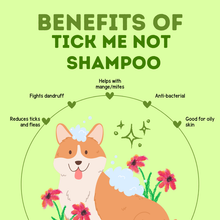 Load image into Gallery viewer, Happy Puppy Organics Tick Me Not Shampoo – Natural Tick Repellent with Lemongrass, Neem, Turmeric & Cedarwood
