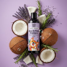 Load image into Gallery viewer, Happy Puppy Organics Rinse and Shine Shampoo – Natural Itch Care with Lavender, Rosemary & Coconut Oil