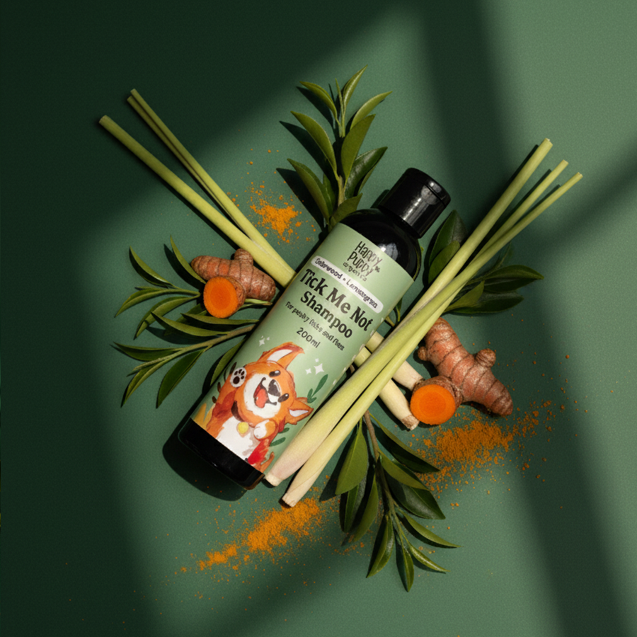 Tick Me Not Shampoo - Natural Tick Repellent with Lemongrass, Neem, Turmeric & Cedarwood