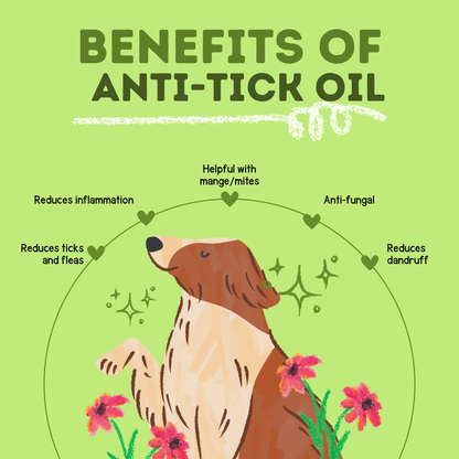 Anti-Tick Spa Oil - Natural Tick Repellent & Wellness Massage Oil for Dogs