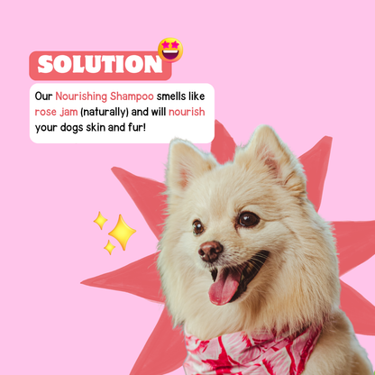 Nourishing Shampoo with Goat Milk, Rose & Cranberry - Hydrate and Soothe Your Dog's Skin