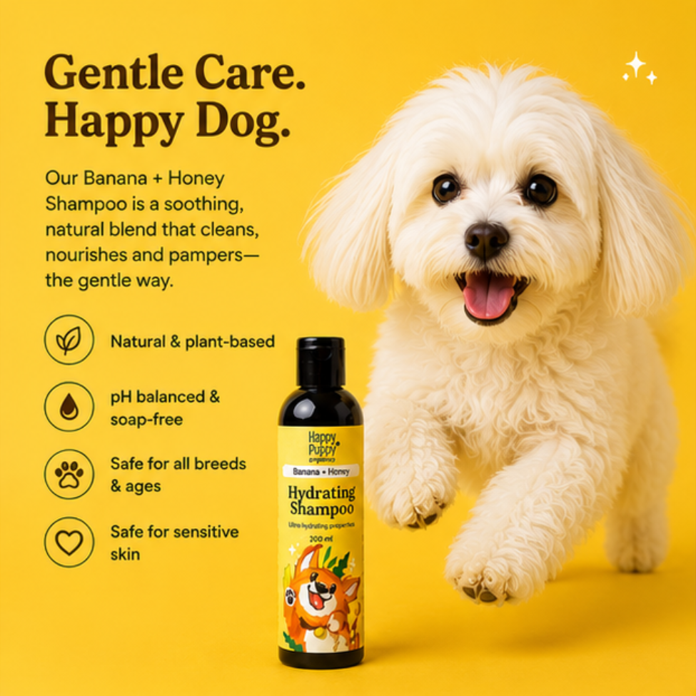 Hydrating Shampoo with Banana & Honey - Moisturizing, Gentle, and Natural