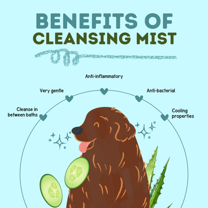 Happy Puppy Organics Cleansing Mist Dry Shampoo for Dogs – Refresh, Cleanse & Soothe Naturally