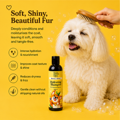 Hydrating Shampoo with Banana & Honey - Moisturizing, Gentle, and Natural