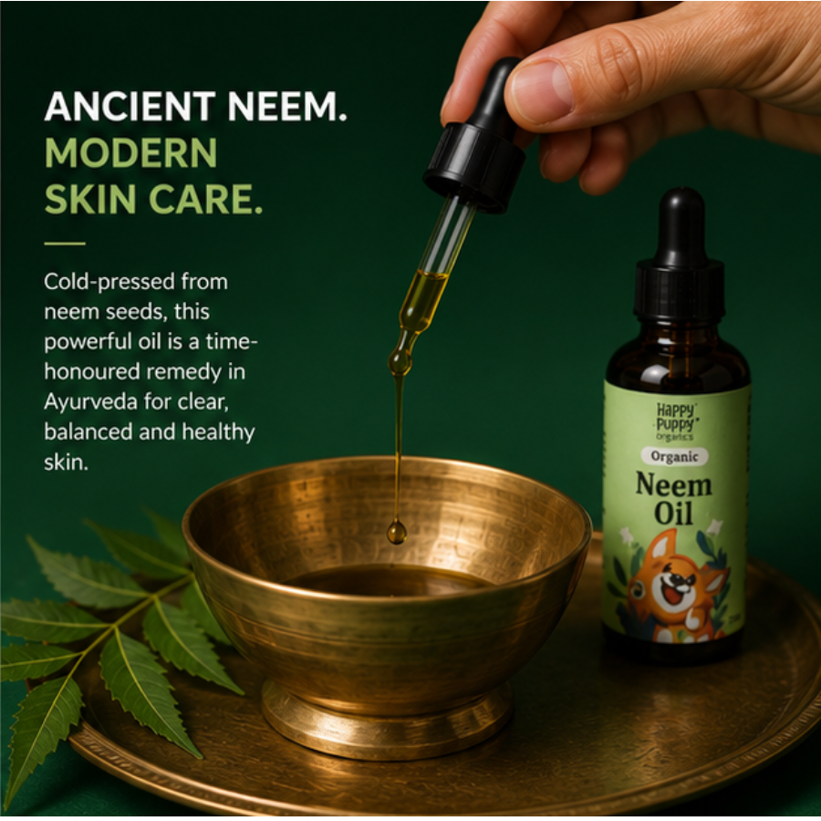 Cold-Pressed Organic Neem Oil – Pure, Powerful Skin & Coat Care for Dogs