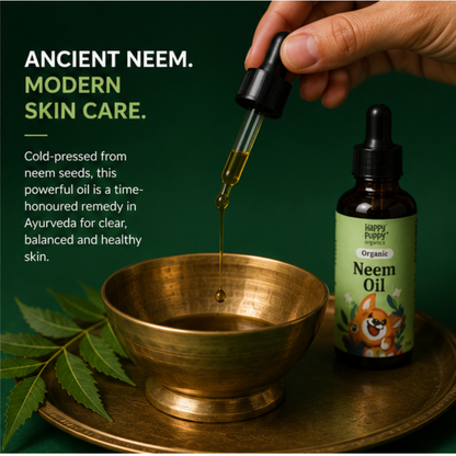 Cold-Pressed Organic Neem Oil – Pure, Powerful Skin & Coat Care for Dogs