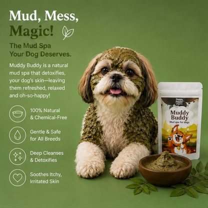 Happy Puppy Organics Muddy Buddy – India’s First Healing Clay Mask for Dogs
