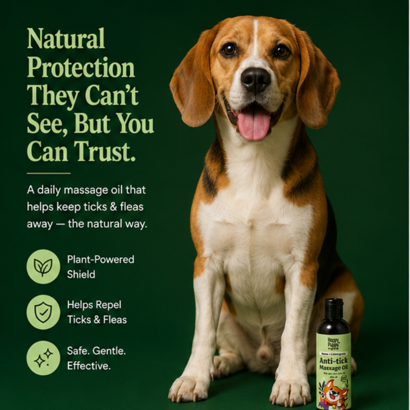 Anti-Tick Spa Oil - Natural Tick Repellent & Wellness Massage Oil for Dogs