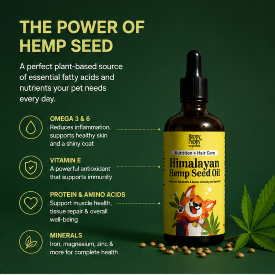 Hemp Seed Oil for pets - Rich in Omega 3