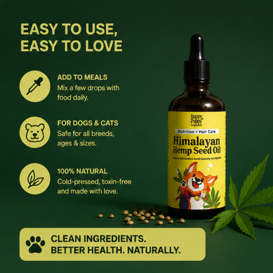 Hemp Seed Oil for pets - Rich in Omega 3