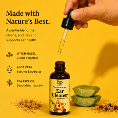 Organic Ear Cleaner for Dogs - Gentle, Natural Relief for Healthy Ears