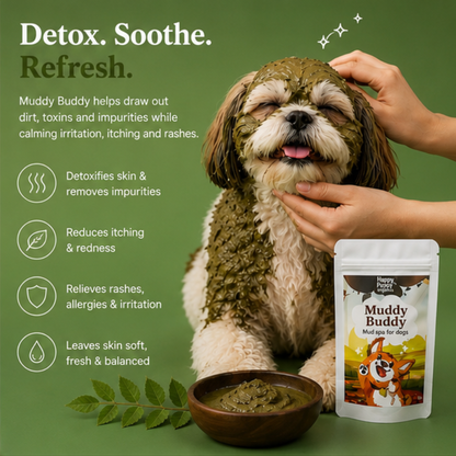 Happy Puppy Organics Muddy Buddy – India’s First Healing Clay Mask for Dogs