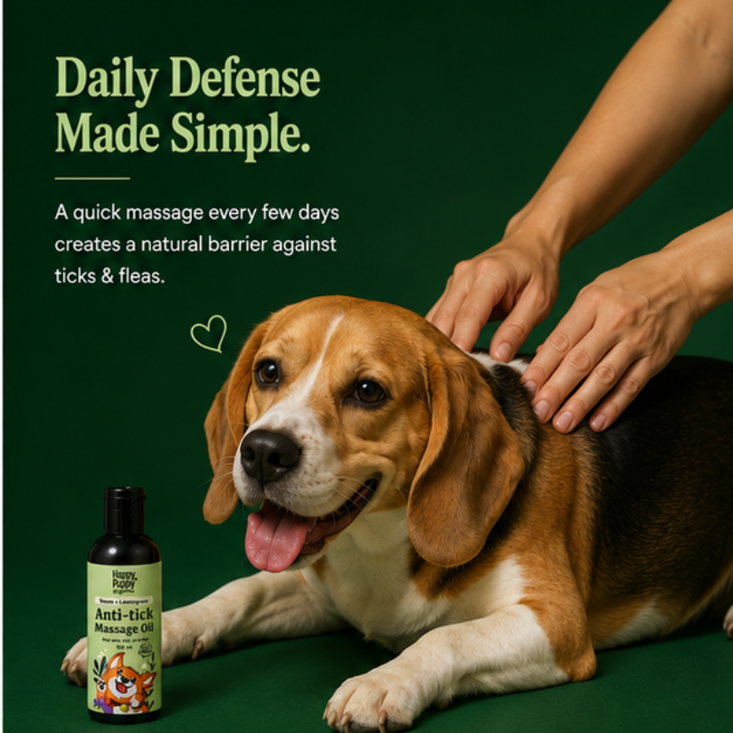 Anti-Tick Spa Oil - Natural Tick Repellent & Wellness Massage Oil for Dogs