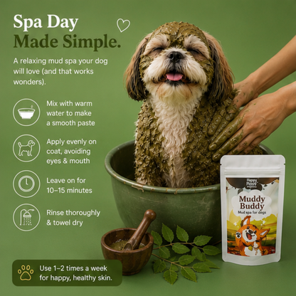 Happy Puppy Organics Muddy Buddy – India’s First Healing Clay Mask for Dogs