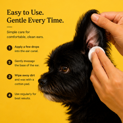 Organic Ear Cleaner for Dogs - Gentle, Natural Relief for Healthy Ears