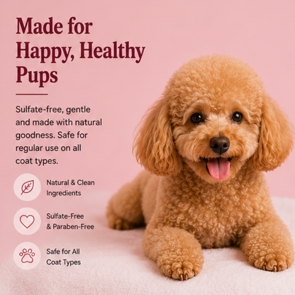 Nourishing Shampoo with Rose & Cranberry - Hydrate and Soothe Your Dog's Skin