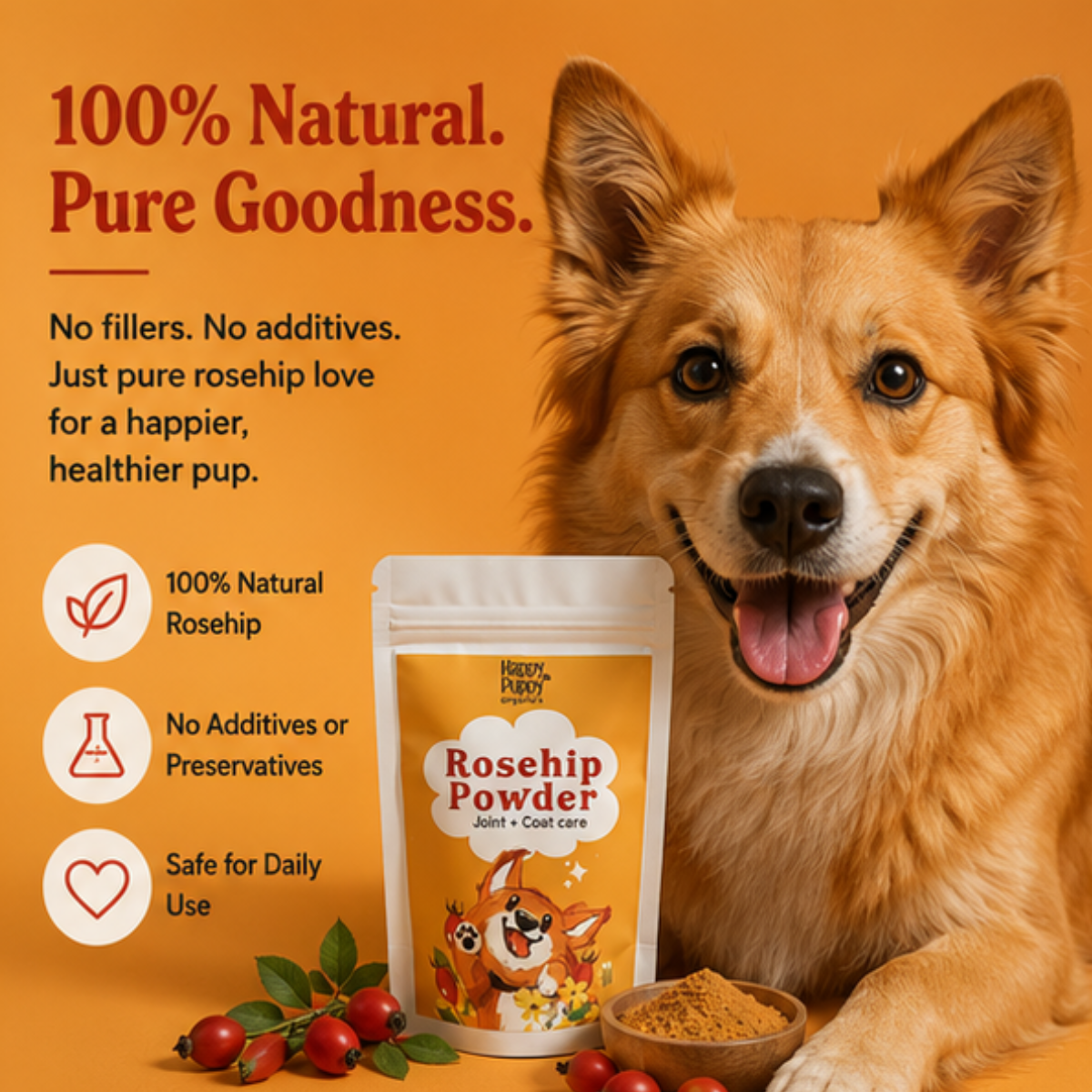 Rosehip for Dogs - Nature’s Vitamin C Boost for Joints and Immunity