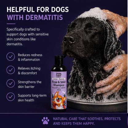 Rinse and Shine Shampoo - Natural Itch Care with Lavender, Rosemary & Coconut Oil