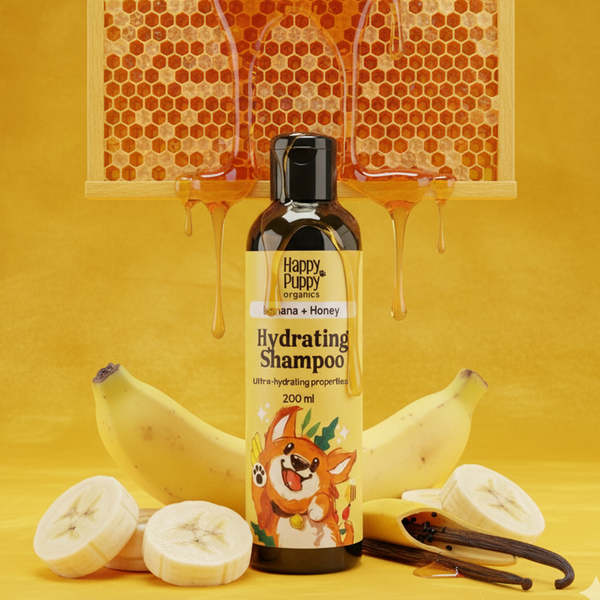 Hydrating Dog Shampoo with Banana & Honey - Moisturizing, Gentle, and Natural