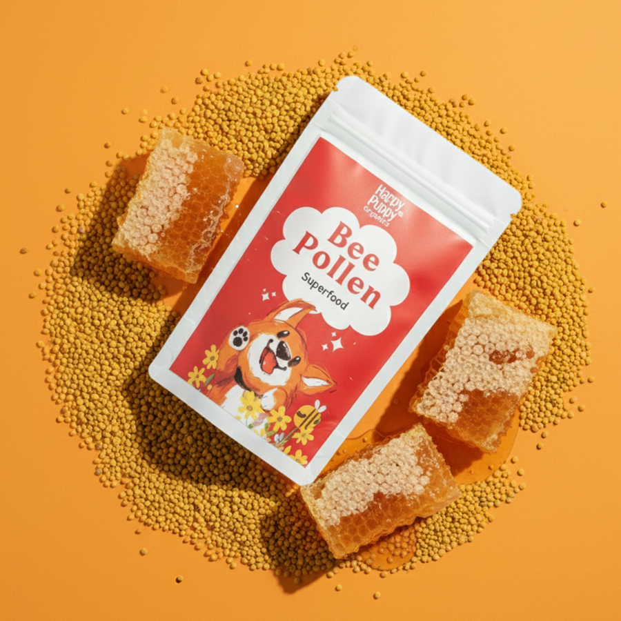 Happy Puppy Organics Bee Pollen – Natural Superfood for Immune, Energy & Overall Wellness