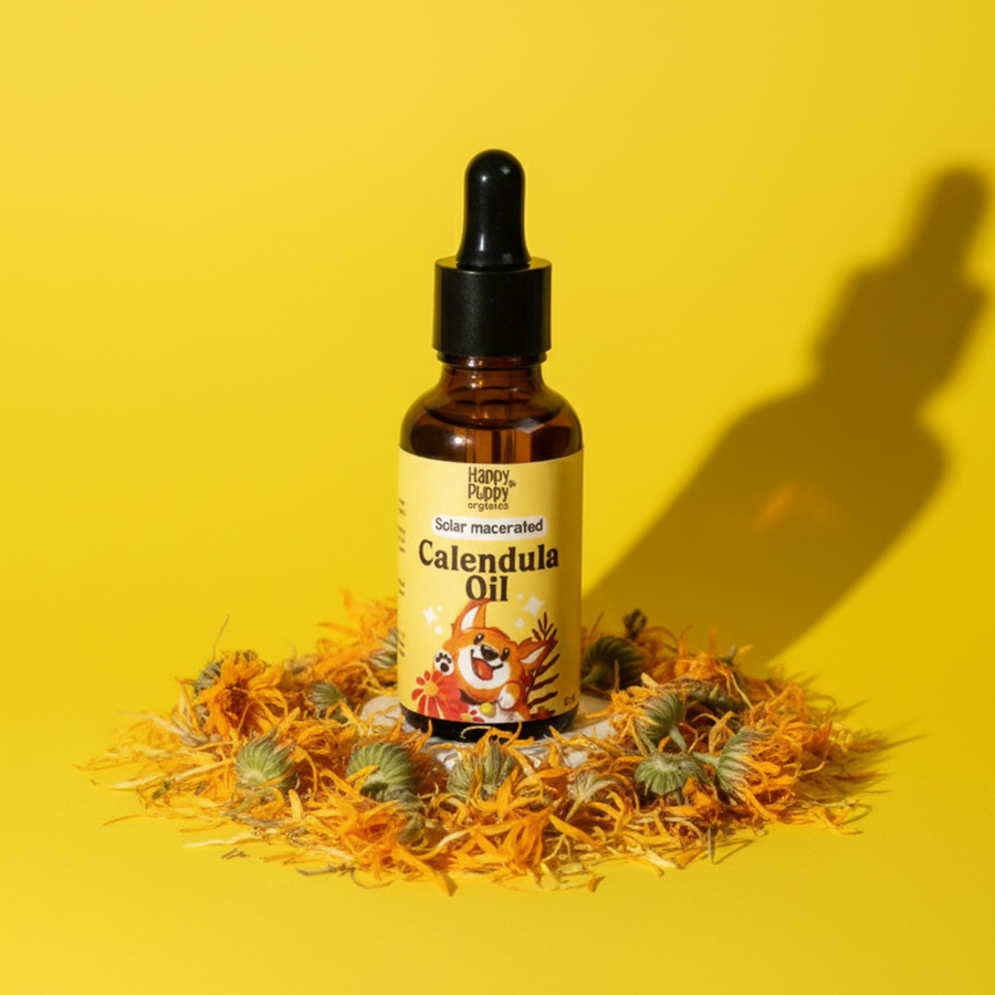 Solar Macerated Calendula Oil – Gentle Healing & Skin Renewal for Dogs
