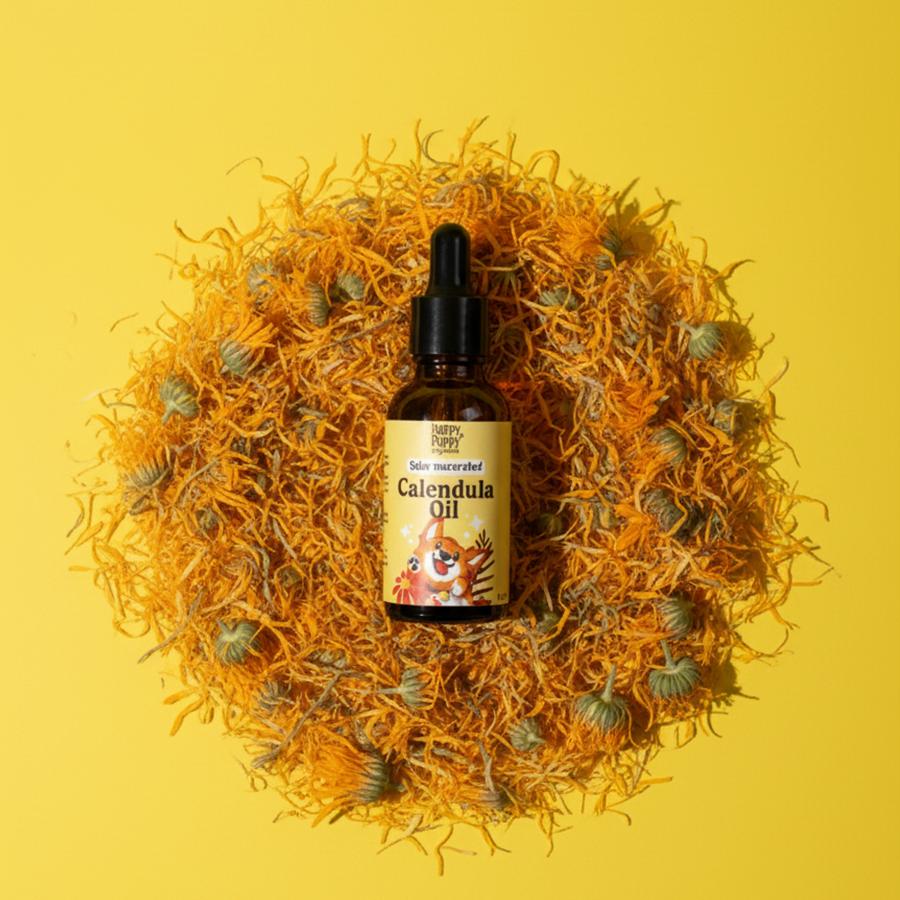 Solar Macerated Calendula Oil – Gentle Healing & Skin Renewal for Dogs