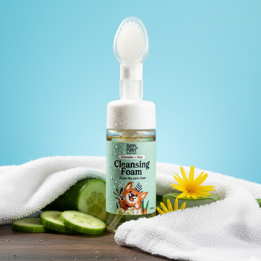 Happy Puppy Organics Cleansing Foam for Paws – Deep Cleanse, Soothe & Refresh with Ease