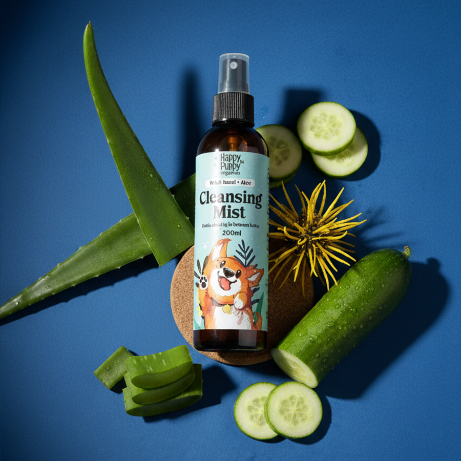 Happy Puppy Organics Cleansing Mist Dry Shampoo for Dogs – Refresh, Cleanse & Soothe Naturally