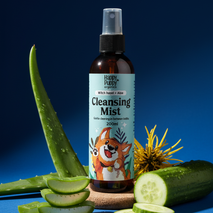 Happy Puppy Organics Cleansing Mist Dry Shampoo for Dogs – Refresh, Cleanse & Soothe Naturally