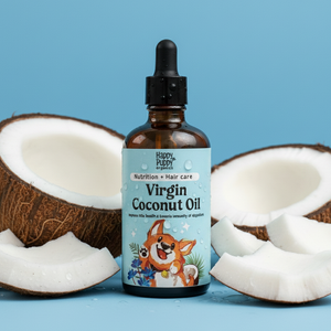 Happy Puppy Organics Virgin Coconut Oil for Dogs – Pure Wellness for Skin, Coat, Digestion & Natural Anti-Fungal Support