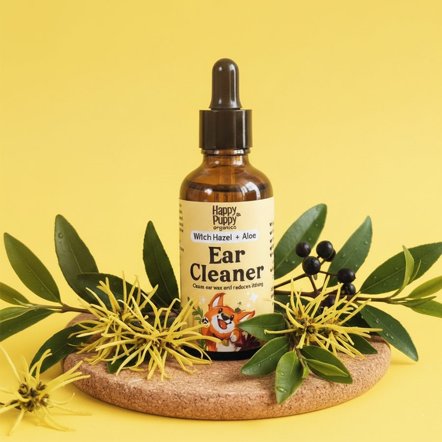 Happy Puppy Organics Organic Ear Cleaner for Dogs – Gentle, Natural Relief for Healthy Ears