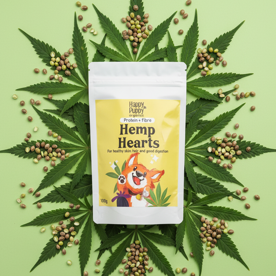 Happy Puppy Organics Hemp Hearts – Nutrient-Rich Superfood for Skin, Coat & Overall Vitality