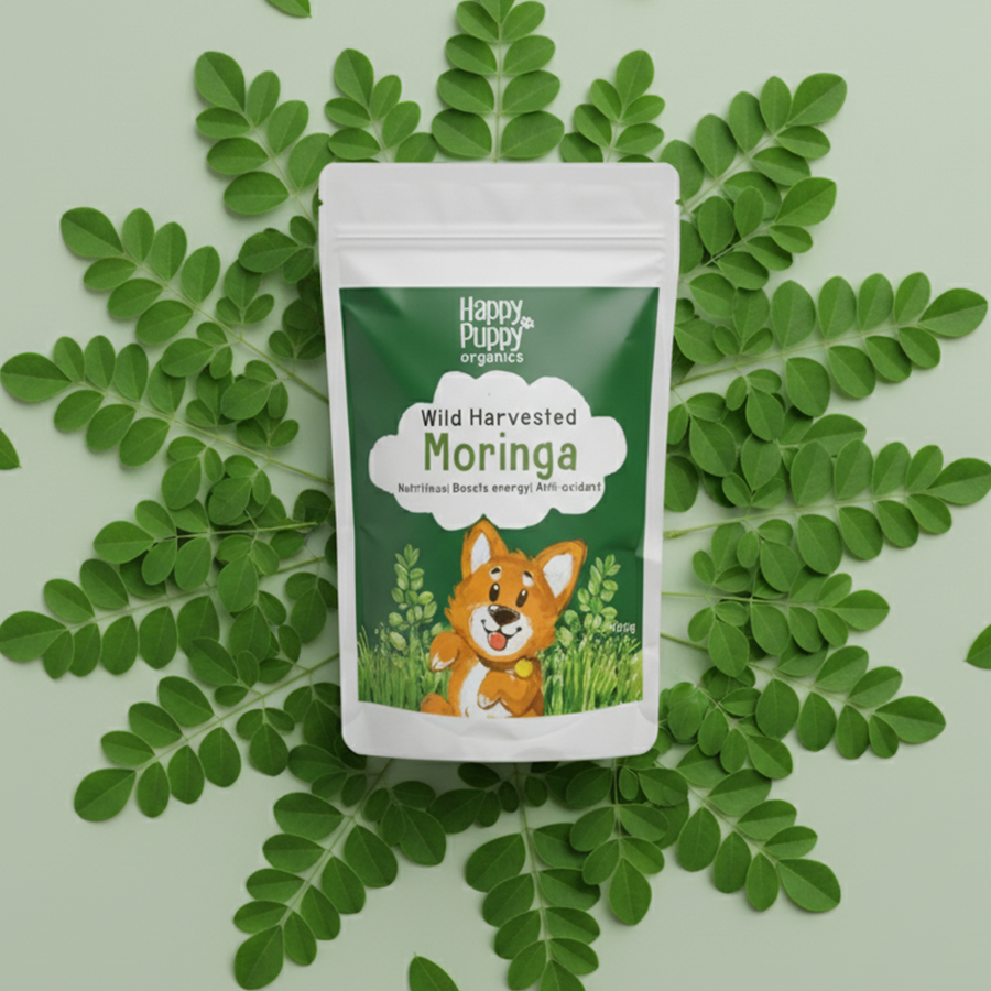 Happy Puppy Organics Moringa Powder – Superfood for Immune Support, Joint Health & Radiant Coat