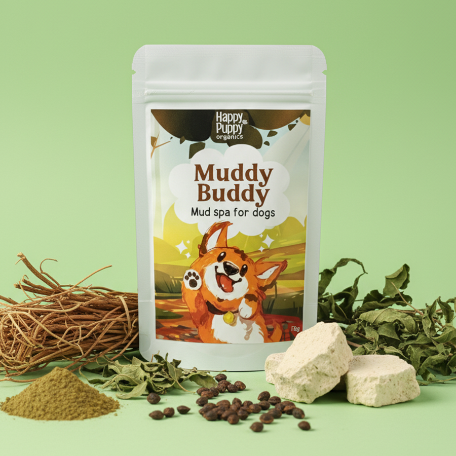 Happy Puppy Organics Muddy Buddy – India’s First Healing Clay Mask for Dogs