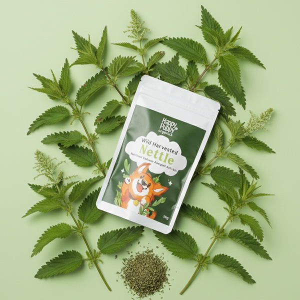 Happy Puppy Organics Stinging Nettle – Natural Support for Allergy Relief, Joint Comfort & Vitality in Dogs