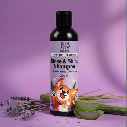 Rinse and Shine Shampoo - Natural Itch Care with Lavender, Rosemary & Coconut Oil