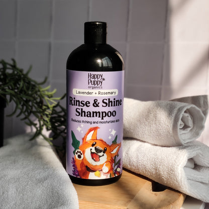 Rinse and Shine Shampoo - Natural Itch Care with Lavender, Rosemary & Coconut Oil