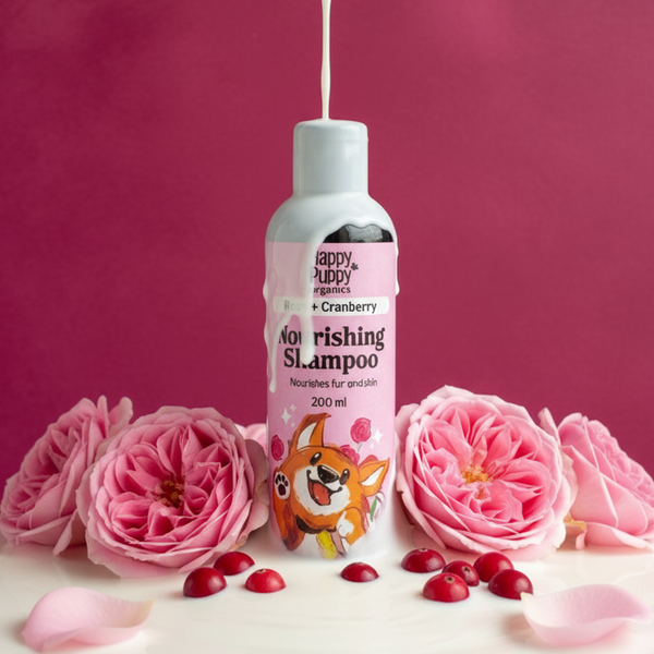 Nourishing Shampoo with Goat Milk, Rose & Cranberry - Hydrate and Soothe Your Dog's Skin