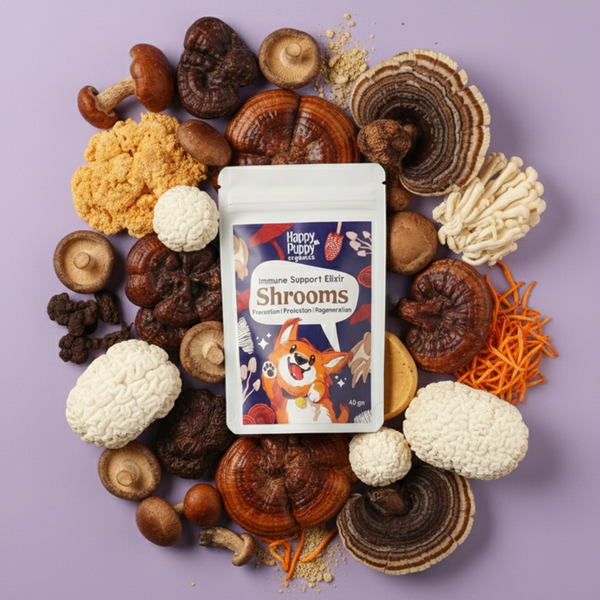 Happy Puppy Organics Shrooms Mushroom Elixir – Powerful Immune & Cognitive Support for Dogs