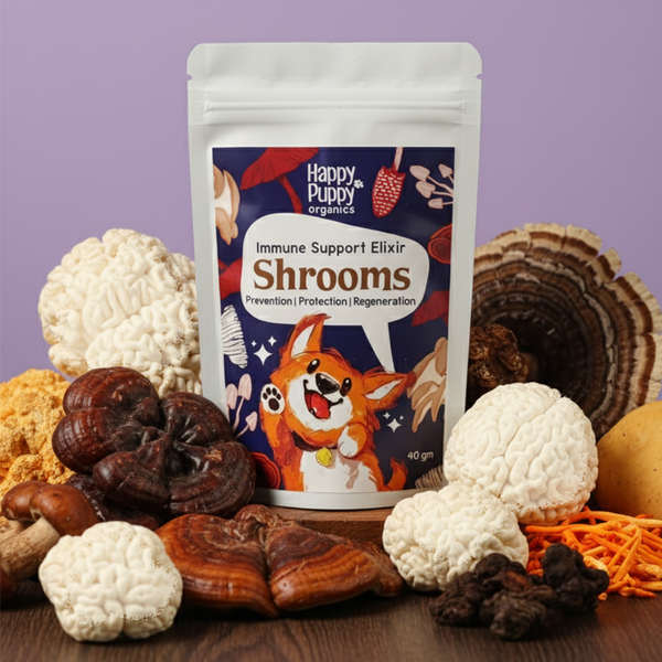 Happy Puppy Organics Shrooms Mushroom Elixir – Powerful Immune & Cognitive Support for Dogs