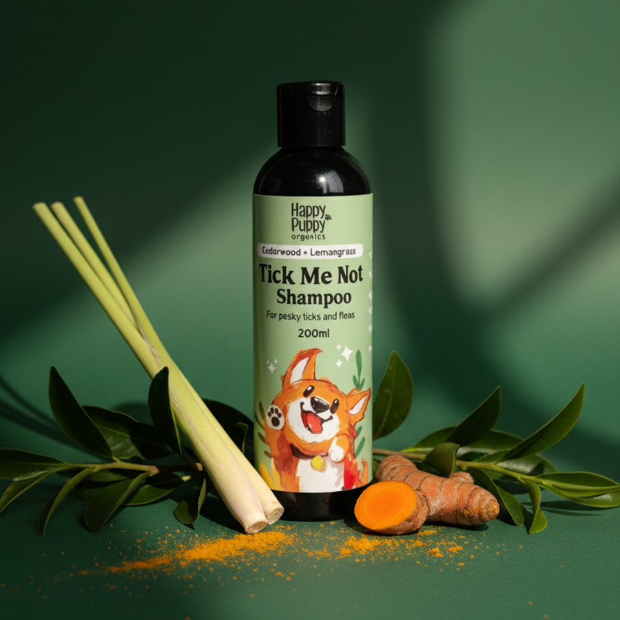 Tick Me Not Shampoo - Natural Tick Repellent with Lemongrass, Neem, Turmeric & Cedarwood