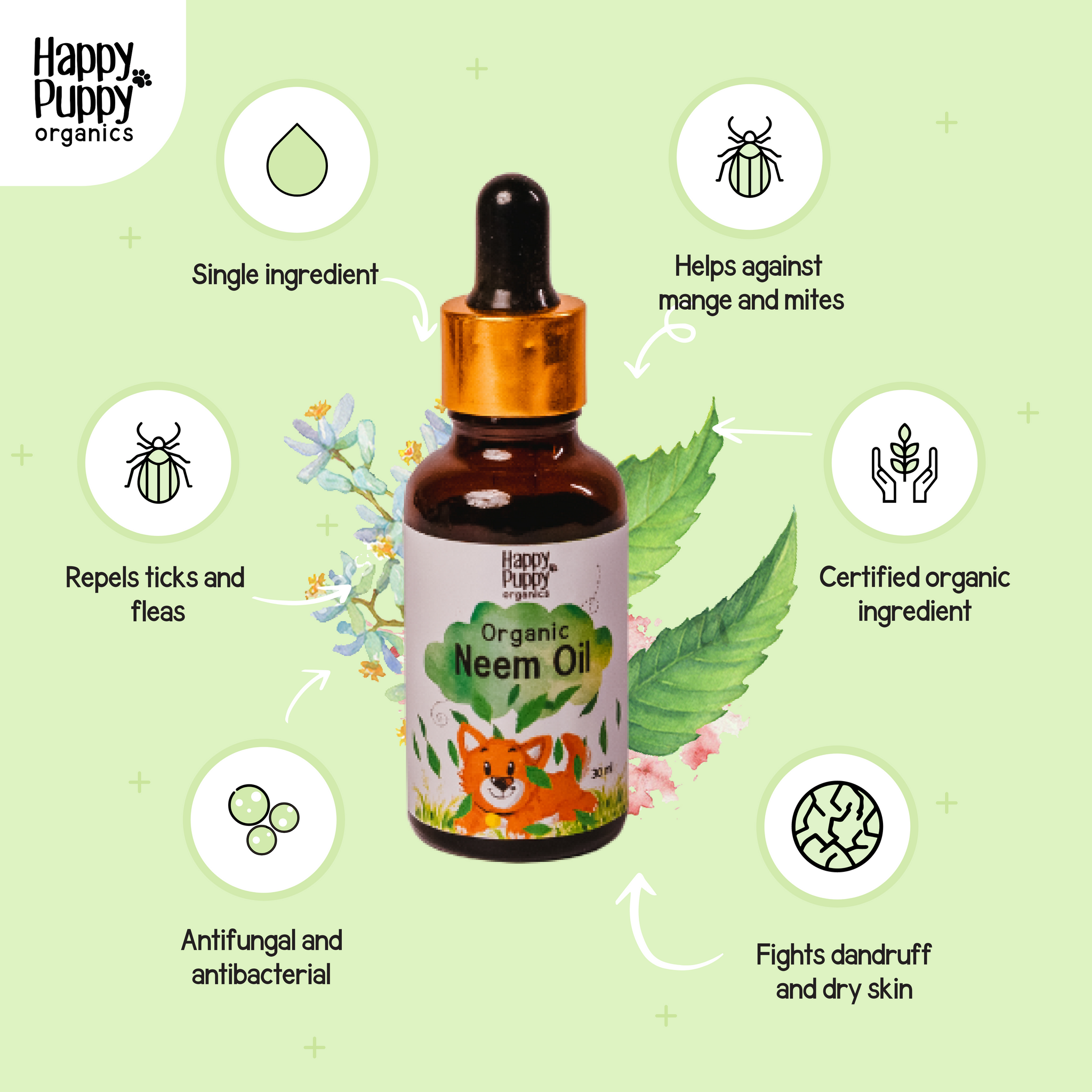 Organic Neem Oil – Happy Puppy Organics Organic Neem Oil – Happy Puppy Organics