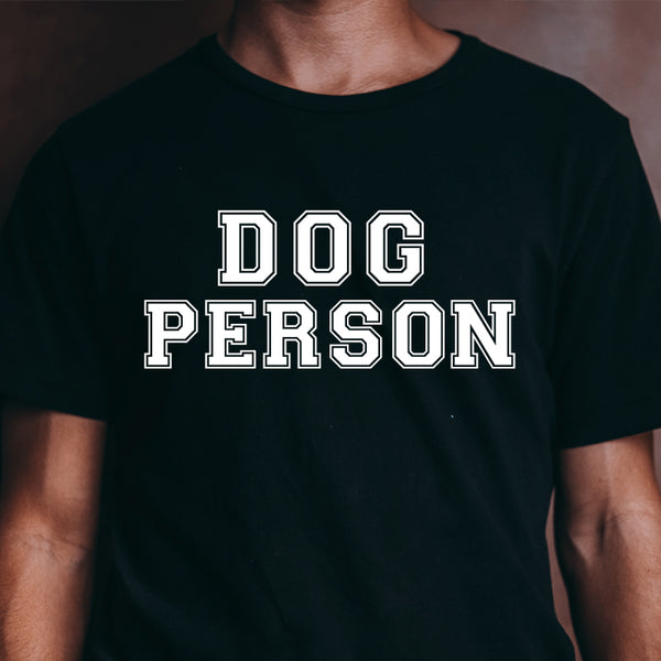 "DOG PERSON" Black bio-wash tshirt